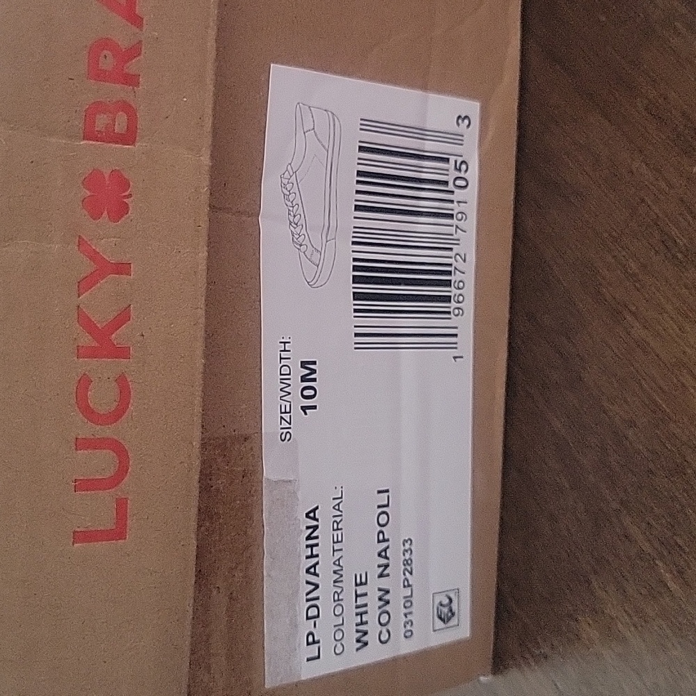 Lucky Brand Divahna Sneakers Leather 10M white - Picture 9 of 9